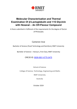 Molecular Characterisation and Thermal Examination Of β-Lactoglobulin and 11S Glycinin with Hexanal – An Off-Flavour Compound