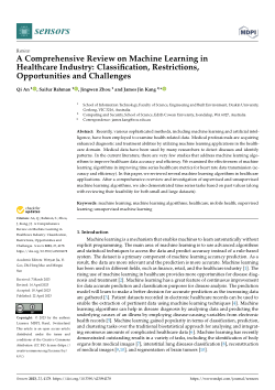 A Comprehensive Review on Machine Learning in Healthcare Industry: Classification, Restrictions, Opportunities and Challenges