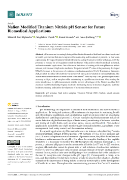 Nafion Modified Titanium Nitride pH Sensor for Future Biomedical Applications