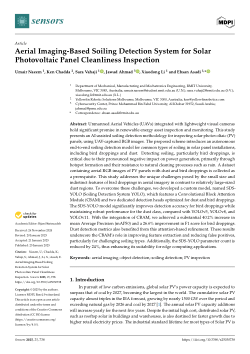 Aerial Imaging-Based Soiling Detection System for Solar Photovoltaic Panel Cleanliness Inspection