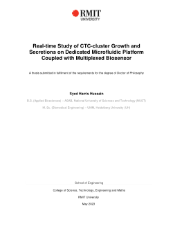 Real-time study of CTC-cluster growth and secretions on dedicated microfluidic platform coupled with multiplexed biosensor