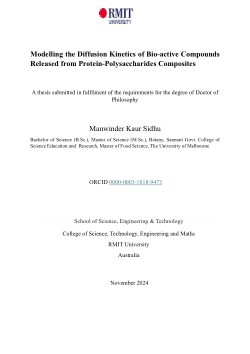 Modelling the Diffusion Kinetics of Bioactive Compounds Released from Protein-polysaccharides Composites