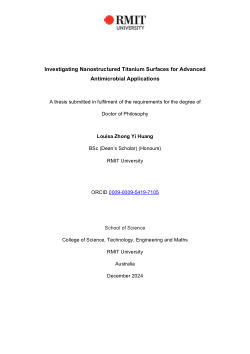 Investigating Nanostructured Titanium Surfaces for Advanced Antimicrobial Applications