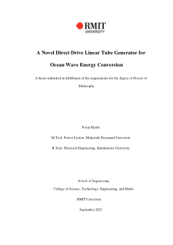 A Novel Direct Drive Linear Tube Generator for Ocean Wave Energy Conversion