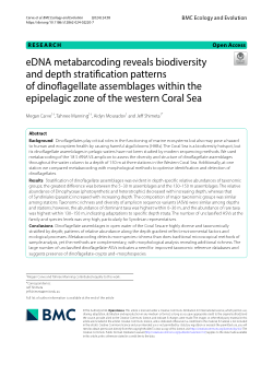 eDNA metabarcoding reveals biodiversity and depth stratification patterns of dinoflagellate assemblages within the epipelagic zone of the western Coral Sea