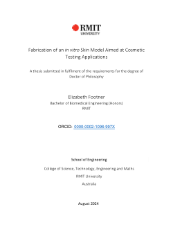 Fabrication of an in vitro Skin Model Aimed at Cosmetic Testing Applications