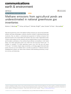 Methane emissions from agricultural ponds are underestimated in national greenhouse gas inventories