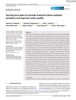 Fencing farm dams to exclude livestock halves methane emissions and improves water quality