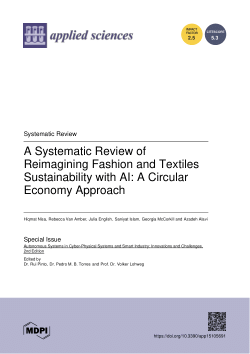 A Systematic Review of Reimagining Fashion and Textiles Sustainability with AI: A Circular Economy Approach