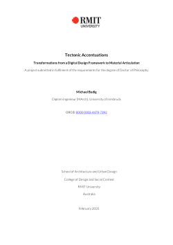 Tectonic Accentuations
A Transitional Design Framework from Structural Surfaces to Fibrous Morphologies