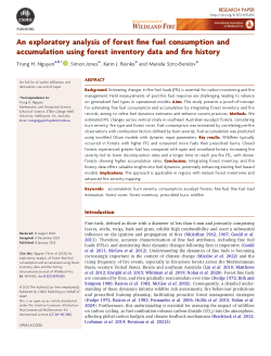 An exploratory analysis of forest fine fuel consumption and accumulation using forest inventory data and fire history