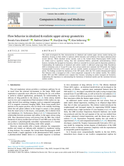 Flow behavior in idealized & realistic upper airway geometries