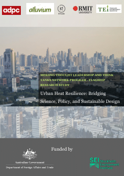 Urban Heat Resilience: Bridging Science, Policy, and Sustainable Design, Flagship Report