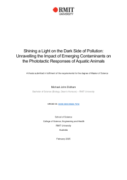 Shining a Light on the Dark Side of Pollution: Unravelling the Impact of Emerging Contaminants on the Phototactic Responses of Aquatic Animals