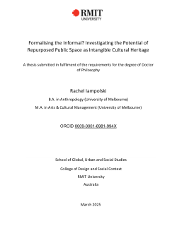 Formalising the Informal? Investigating the Potential of Repurposed Public Space as Intangible Cultural Heritage