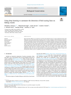 Using deep learning to automate the detection of bird scaring lines on fishing vessels