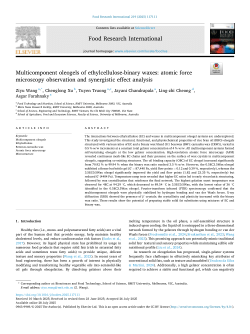 Multicomponent oleogels of ethylcellulose-binary waxes: atomic force microscopy observation and synergistic effect analysis