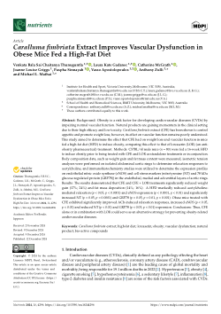 Caralluma fimbriata Extract Improves Vascular Dysfunction in Obese Mice Fed a High-Fat Diet