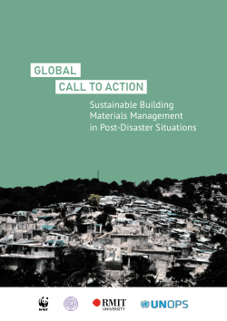 Sustainable Building Materials Management in Post-Disaster Situations: Global Call to Action