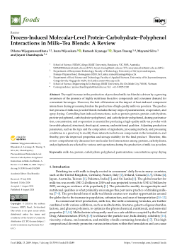 Process-Induced Molecular-Level Protein–Carbohydrate–Polyphenol Interactions in Milk–Tea Blends: A Review