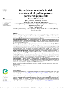 Data-driven methods in risk assessment of public-private partnership projects