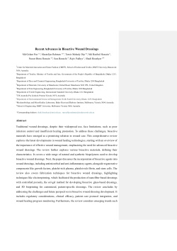 Recent advances in bioactive wound dressings