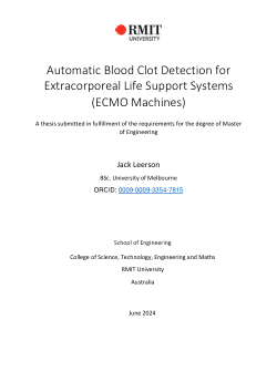 Automatic Blood Clot Detection for Extracorporeal Life Support Systems (ECMO Machines)