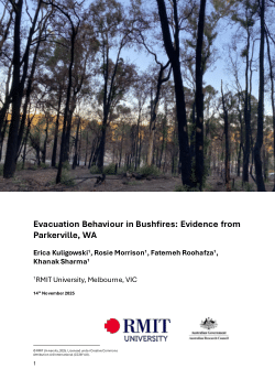 Evacuation Behaviour in Bushfires: Evidence from Parkerville, WA