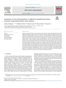 Assessment of strut discontinuities in additively manufactured lattice structures using thermoelastic stress analysis