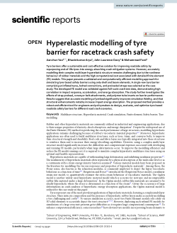 Hyperelastic modelling of tyre barrier for racetrack crash safety