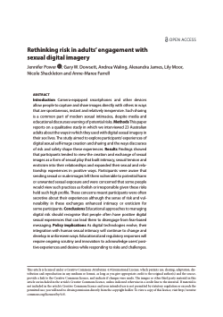 Rethinking risk in adults' engagement with sexual digital imagery