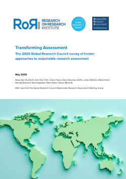 Transforming Assessment: the 2025 Global Research Council survey of funder approaches to responsible research assessment