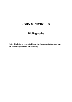 Supplementary Material from JOHN GRAHAM NICHOLLS. 19 December 1929 – 13 July 2023