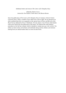 Supplementary Materials from Davy’s Notemaking