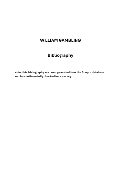 Supplementary Material from William Alexander (Alec) Gambling. 11 October 1926 – 9 January 2021