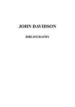 Supplementary Material from JOHN FRANK DAVIDSON. 7 February 1926 - 25 December 2019