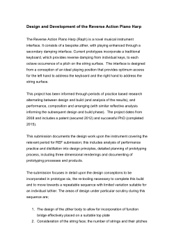 300 Word Statement - Design and Development of the Reverse Action Piano Harp