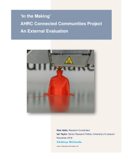 ‘In the Making’ AHRC Connected Communities Project: An External Evaluation