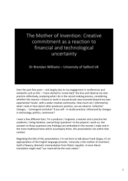 13. Art Of Record Production 2019 Presentation (Boston US)