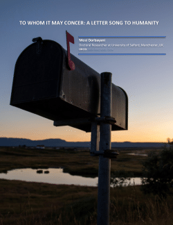 File 9: To Whom It May Concern: a letter song to humanity (An Extension Document to Project 5)