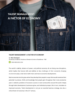 Talent Management: A Factor of Economy