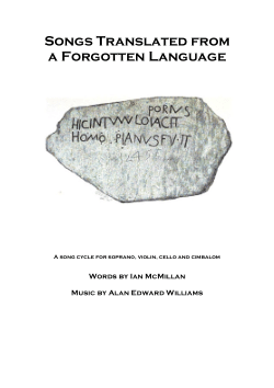 Songs Translated from a Forgotten Language