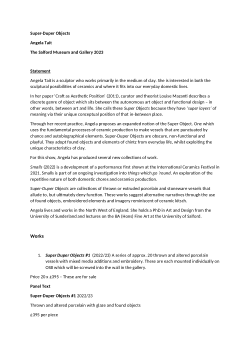 Exhibition Statement - Super-Duper Objects