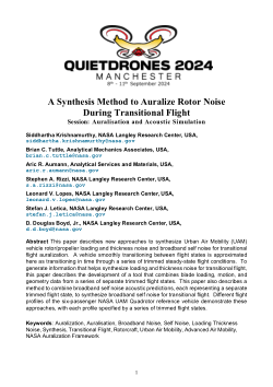 A Synthesis Method to Auralize Rotor Noise During Transitional Flight
