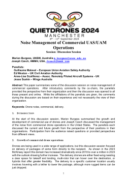Noise Management of Commercial UAS/UAM Operations