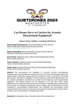 Can Drones Serve as Carriers for Acoustic Measurement Equipment?