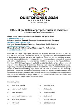 Efficient prediction of propeller noise at incidence