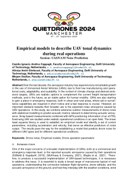 Empirical models to describe UAV tonal dynamics during real operations