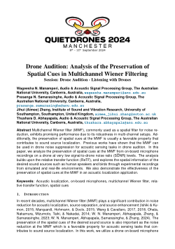 Drone audition: Analysis of the preservation of spatial cues in multichannel Wiener filtering
