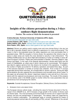 Insights of the Citizens Perception During a 3-days Outdoors Flight Demonstration